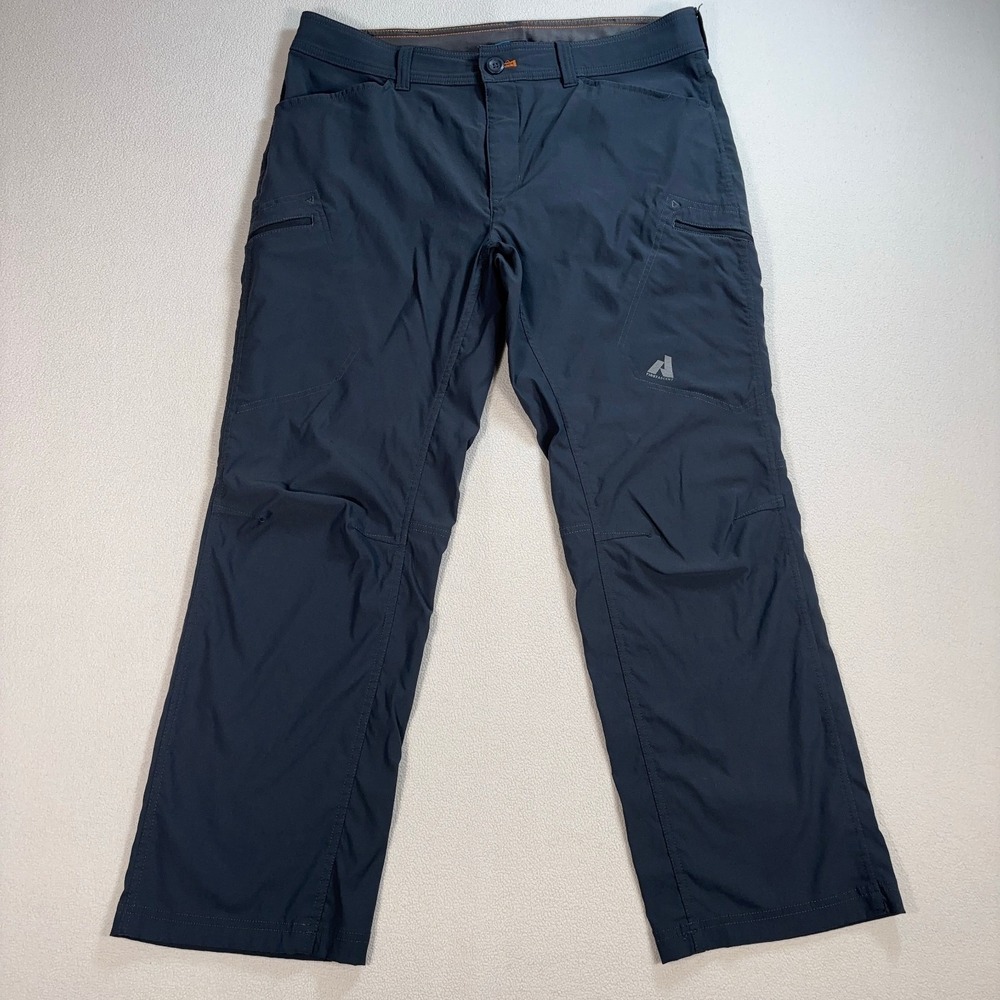 Eddie Bauer First Ascent Pants Men's 36 (fits 37x30) Navy Stretch Hiking Outdoor